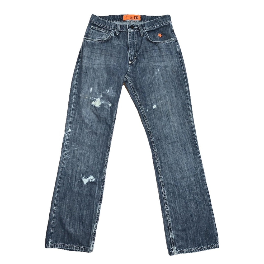 Wrangler 20X FR Jeans Men's 30x32 CAT 2 Flame Resistant Boot Cut Work Distressed
